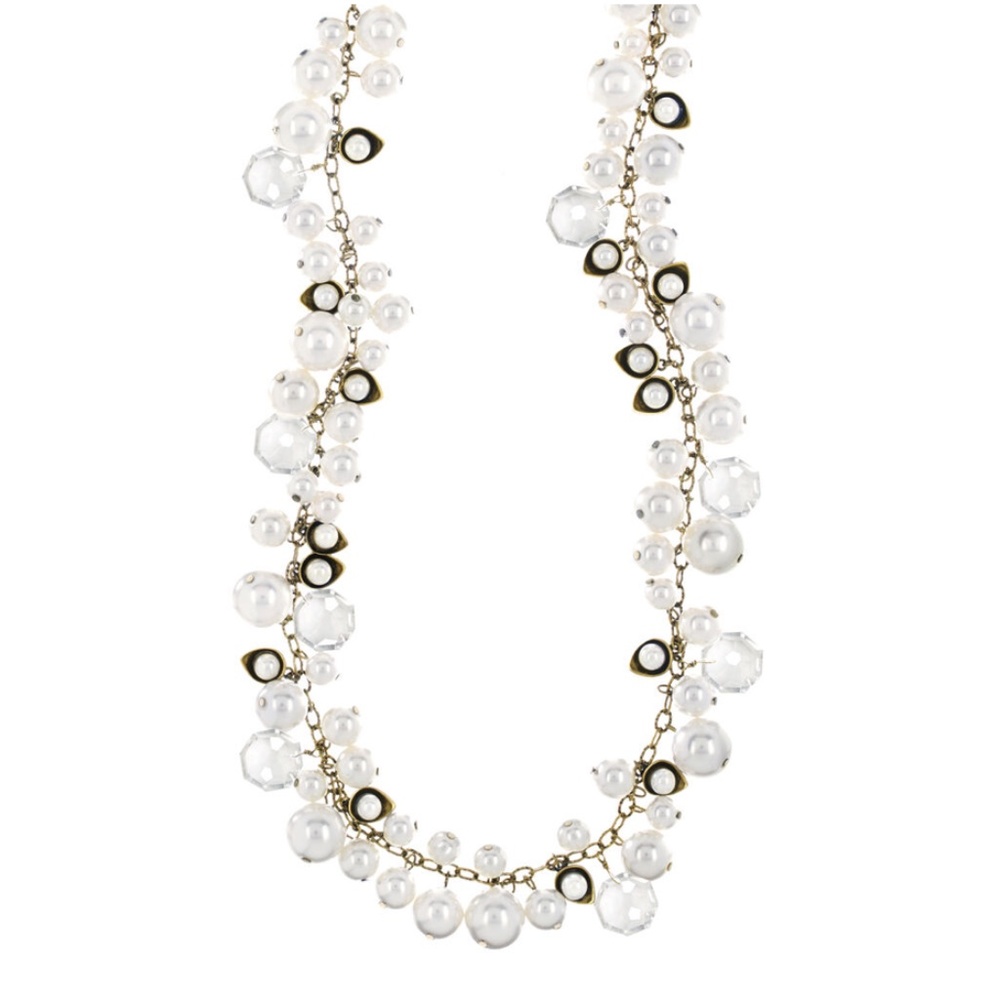 Chloe + Isabel Pearl + Crystal Drop Necklace